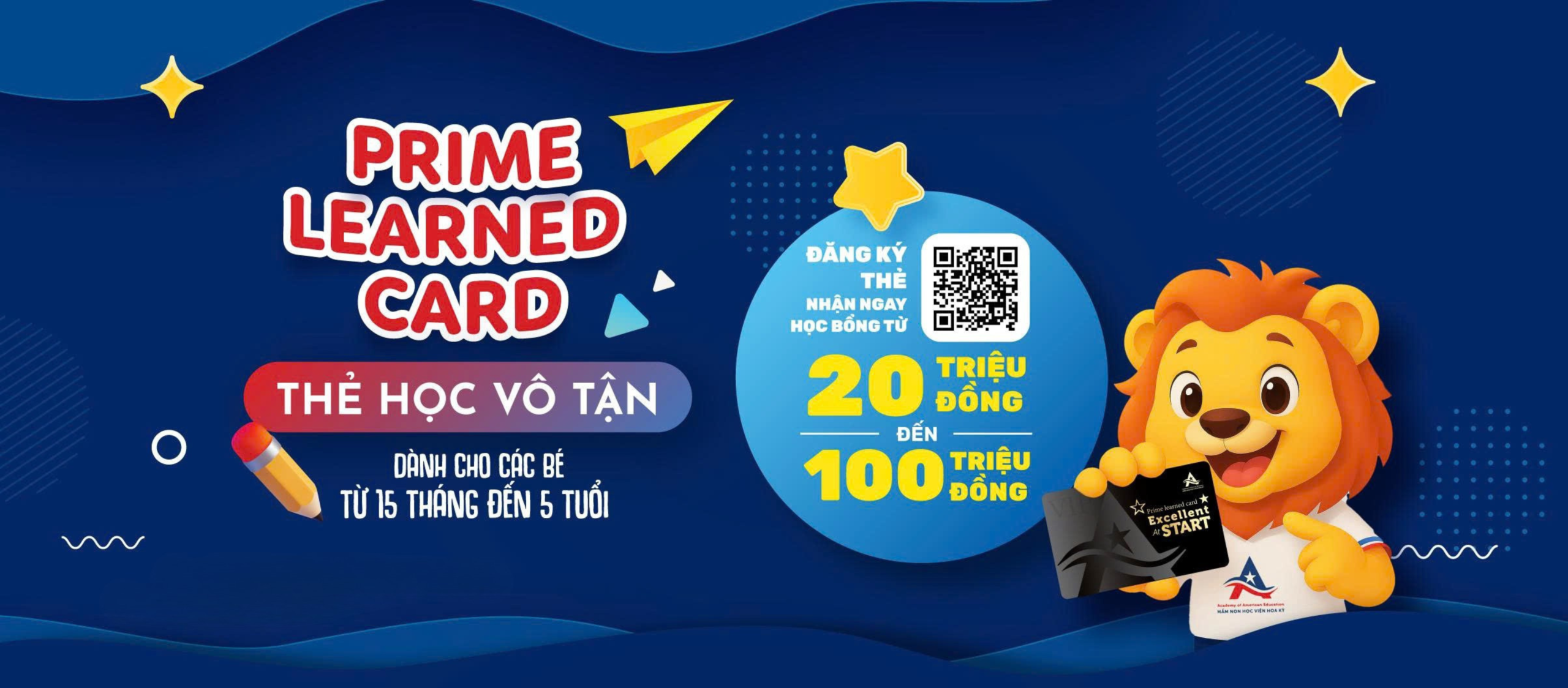 Promotional card for educational services